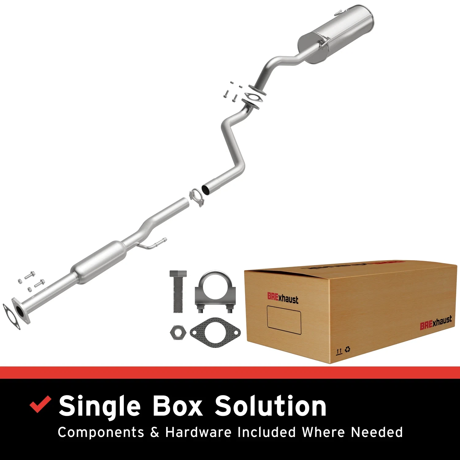 Fits 2014-2016 Kia Forte 1.8L Direct-Fit Replacement Exhaust System